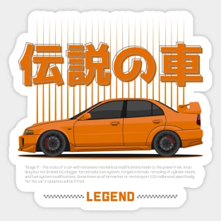 Tuner Orange EVO V JDM Sticker